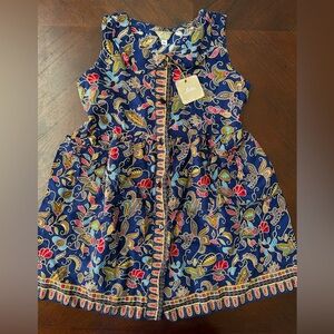 NEW SINGAPORE Floral Kids Dress - Blue and Multicolor size XL